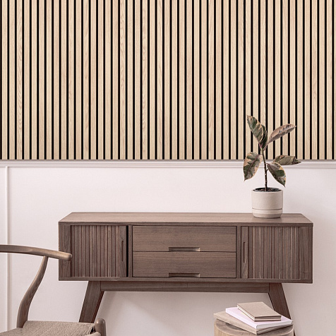 Панель МДФ Акустическая Trend Light Дуб Снежный 900х600х21мм купить в СОМ