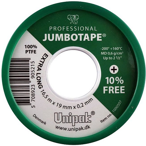 Лента Фум 19 мм х0.2 мм х16.5 м JUMBOTAPE Prof купить в СОМ