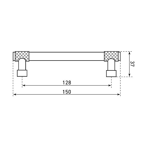 Ручка-скоба мебельная Stahlburo AP2307-128 Уп=2шт купить в СОМ