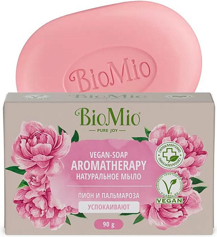 Мыло туалетное BioMio Bio-Soap Пион и Пальмароза 90г купить в СОМ
