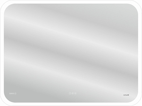 Зеркало с подсветкой Cersanit LED 070 Pro, 800х600 мм, сенсор, часы купить в СОМ