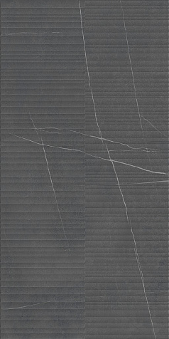 Керамогранит Global Tile Nylo  Черный линии, 1200х600х9 мм, 2 шт. - 1.44 кв. м. GT1206014965MR купить в СОМ