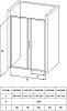 Дверь душевая Loranto CS-AB03B-110, 110 х190 см, черный профиль купить в СОМ