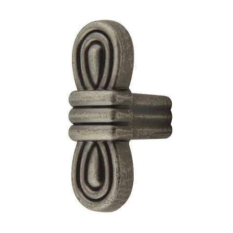 Ручка-кнопка мебельная SANBERG 8106S Оливи, античное серебро премиум, металл купить в СОМ