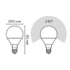 Лампа светодиодная Gauss Elementary Шар 10W E14 710lm 3000K купить в СОМ