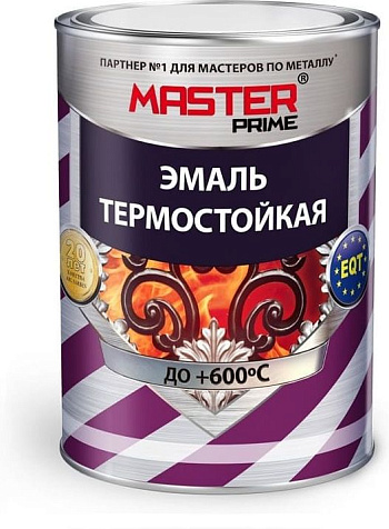 Эмаль термостойкая Master Prime, белый, 0.8 кг купить в СОМ
