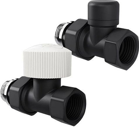 Набор термостатический для радиатора прямой 1/2" М30х1.5 черный Royal Thermo Design купить в СОМ
