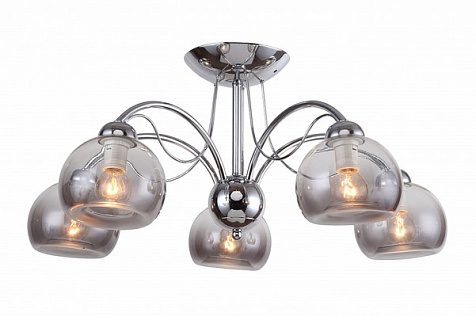 Светильник потолочный Linvel LV9301/5 Бови Хром, Е14, 40 Вт купить в СОМ