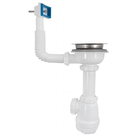Сифон для мойки Aquant B0145, с прямоугольным переливом купить в СОМ