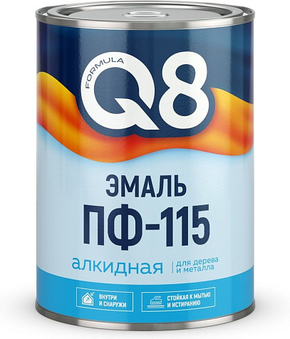 Эмаль ПФ-115 Formula Q8, графитовый серый RAL7024, 0.8 кг купить в СОМ