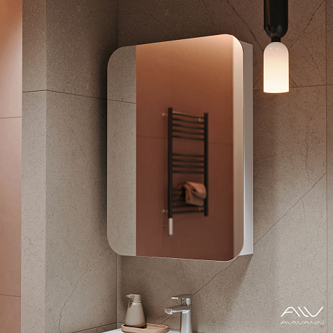 Зеркало-шкаф Alavann Cosmetic 60 ALV0770001, белый купить в СОМ