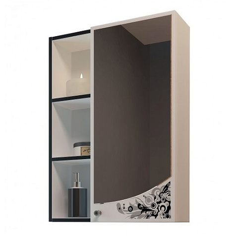 Зеркало-шкаф Eva Gold Spring-55 №5, черная купить в СОМ