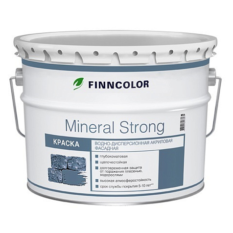 Краска акриловая Finncolor Mineral Strong, фасадная, база С, 2.7 л купить в СОМ