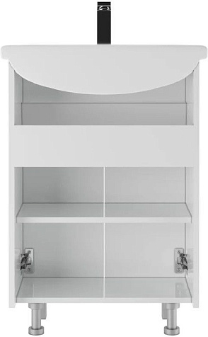 Тумба-умывальник Айсберг Промо 55, верхний ящик, с раковиной Уют 55 купить в СОМ
