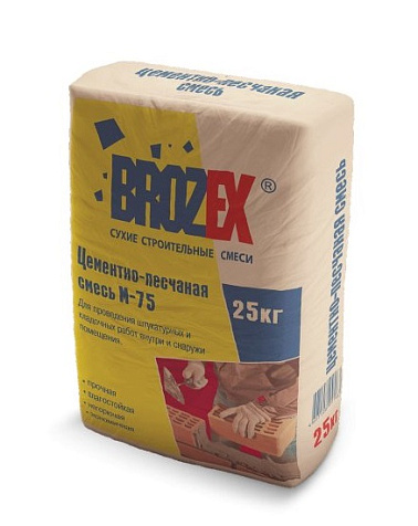 Смесь цементно-песчаная Brozex М-75, 25 кг купить в СОМ