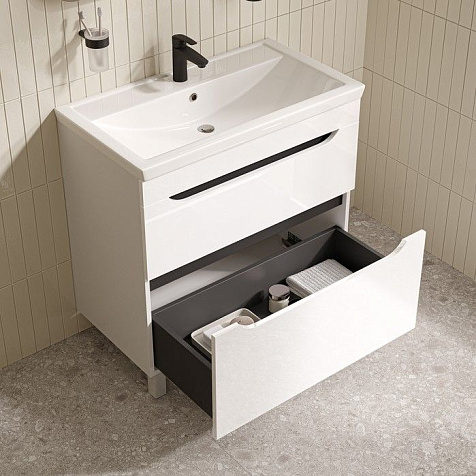 Тумба-умывальник Iddis Ray RAY80WFi95K 80, белый, с раковиной 4078000i28 купить в СОМ