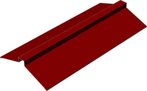 Конек плоский фигурный 150х150х2000 мм, коричнево-красный RAL 3011 купить в СОМ