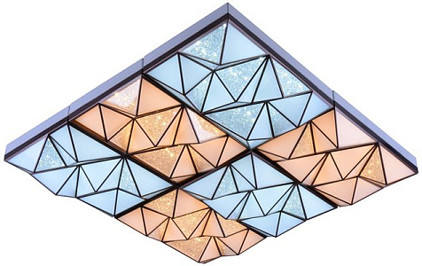 Люстра  60139/6 WH+CF, Led, 216ВТ, 2700-6400K, Диммер, ПДУ купить в СОМ