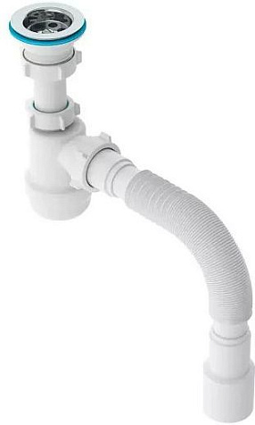 Гофросифон для мойки AquaKratos 1 1/2 х40/50 L=1.2 м, винт 80 мм купить в СОМ