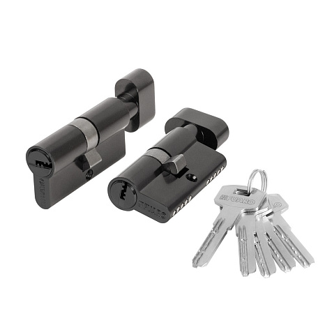 Механизм цилиндровый FUARO (200 ZM/80) 2000ZM Knob 80 (30+10+40) BL-24 черный 5Key с вертушкой купить в СОМ
