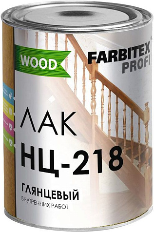Лак Farbitex Профи Wood НЦ-218, глянцевый, 0.7 л купить в СОМ
