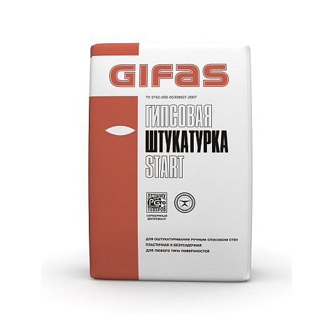 Штукатурка гипсовая Гифас Старт, 25 кг купить в СОМ
