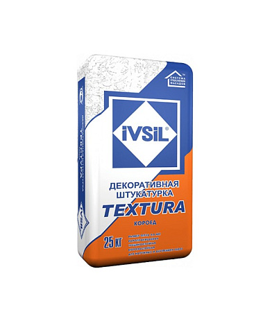 Штукатурка IVSIL TEXTURA Короед, 2.5 мм, белый, 25кг купить в СОМ