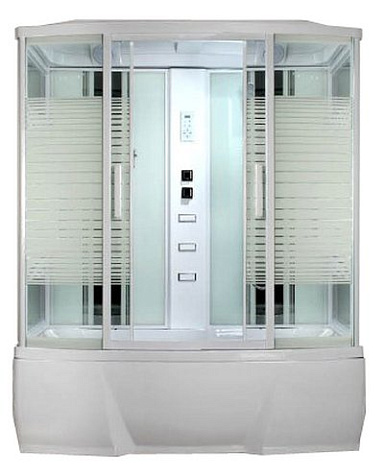 Кабина душевая Loranto CS-77-4, 150 х85 х215 см, белое стекло купить в СОМ
