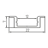 Профиль Geniled для светодиодной ленты врезной  22x6x2000 М16 с заглушками и рассеивателем купить в СОМ