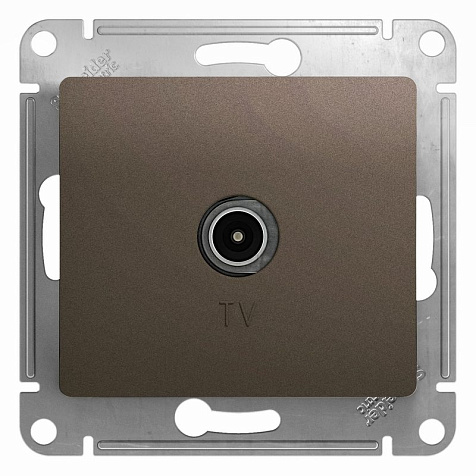 Механизм ТВ розетки Glossa, 1 гнездо, шоколад купить в СОМ