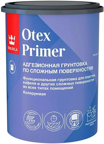 Грунтовка адгезионная Tikkurila Otex Primer, база А, 0.9 л купить в СОМ