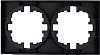 Рамка для розеток и выключателей LEZARD OSEN Осень 2м. горизонтальная, квадрат,черный бархат купить в СОМ