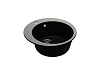 Мойка каменная Mixline ML-GMU01, d475 х170 мм, врезная, черный купить в СОМ