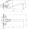 Смеситель для ванны Rossinka B35-34 купить в СОМ