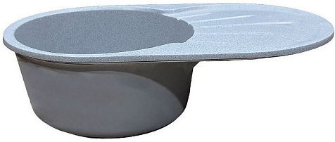 Мойка каменная Azario Perla, 730 х450 х190 мм, врезная, серая купить в СОМ