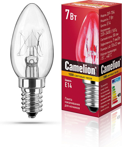 Лампа CAMELION DP-704  (лампа 7W, E14, для ночников) купить в СОМ
