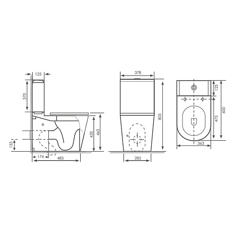 Унитаз-компакт Comforty CF41273S, безободковый, дюропласт, микролифт купить в СОМ