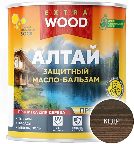 Масло-бальзам АЛТАЙ WOOD EXTRA деревозащитный, универсальный, кедр, 0.75л купить в СОМ