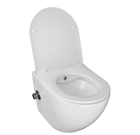 Унитаз подвесной Azario Allegro AZ-3105B, безободковый, c функцией биде купить в СОМ
