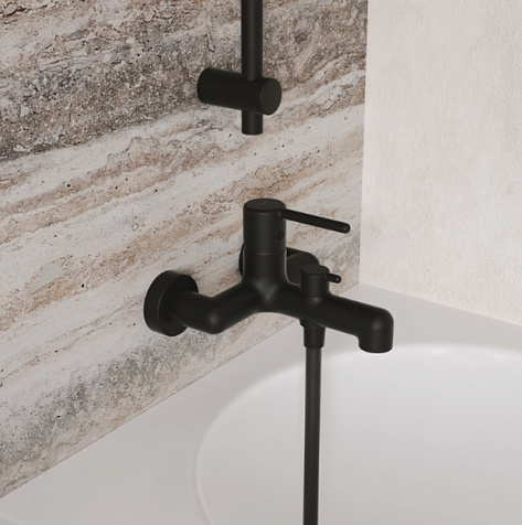 Смеситель для ванны Iddis Aiger AIGBL00i02WA, черный матовый купить в СОМ