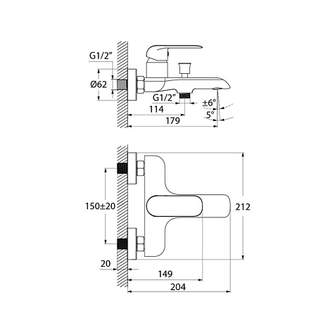 Смеситель для ванны Iddis Calipso CALSB00i02WA, белый/хром купить в СОМ