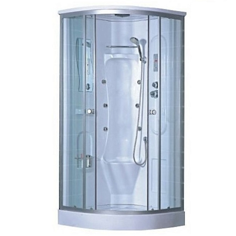 Кабина душевая Loranto CS-005, 90х90х220 см, белый, стекло купить в СОМ