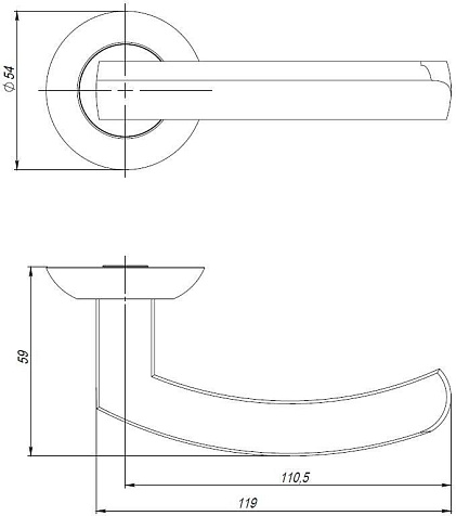 Ручка раздельная AJAX R.JR54.SIGMA (SIGMA JR) BL-24 черный 140мм купить в СОМ