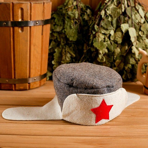 Шапка банная Ушанка серая евро купить в СОМ