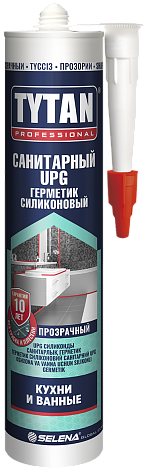 Герметик силиконовый Tytan Professional UPG, санитарный, прозрачный, 280 мл купить в СОМ