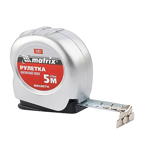 Рулетка MATRIX Magnetic, магнитный зацеп, 5 м х 19 мм купить в СОМ