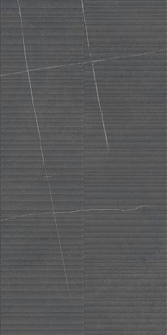 Керамогранит Global Tile Nylo  Черный линии, 1200х600х9 мм, 2 шт. - 1.44 кв. м. GT1206014965MR купить в СОМ