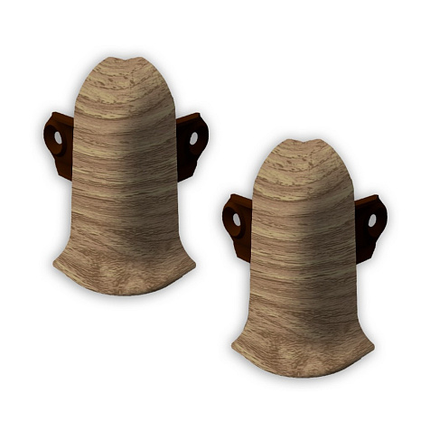 Угол наружный для напольного плинтуса 228 Лексида с крепежом 55мм Дуб классик купить в СОМ