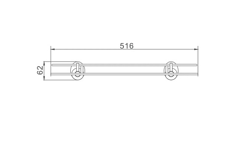 Полка для ванной Haiba HB1607-1, одноярусная, стекло купить в СОМ