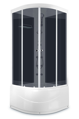 Кабина душевая Domani-Spa Light 99 High, 90х90х218 см, прозрачное стекло, глубокий поддон купить в СОМ